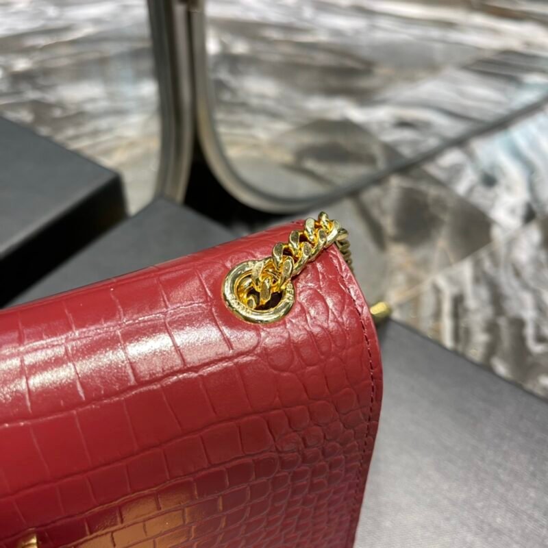 YSL Kate Medium With Tassle In Crocodile Leather-20×13.5×5.5cCM
