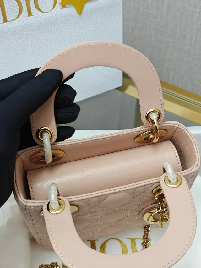 DIOR Mini Lady Dior Bag Cannage Lambskin