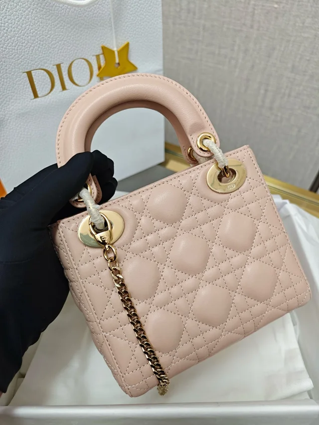 DIOR Mini Lady Dior Bag Cannage Lambskin