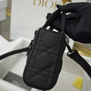 DIOR Small Lady D-Joy Bag Ultramatte Black Cannage Calfskin