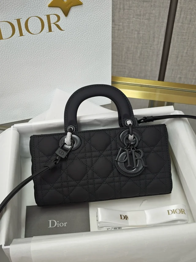 DIOR Small Lady D-Joy Bag Ultramatte Black Cannage Calfskin