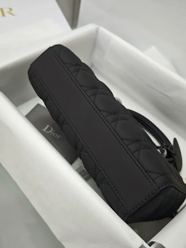 DIOR Small Lady D-Joy Bag Ultramatte Black Cannage Calfskin