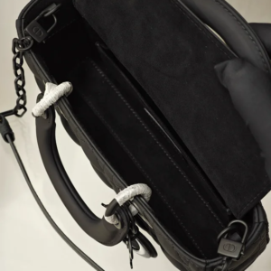 DIOR Small Lady D-Joy Bag Ultramatte Black Cannage Calfskin