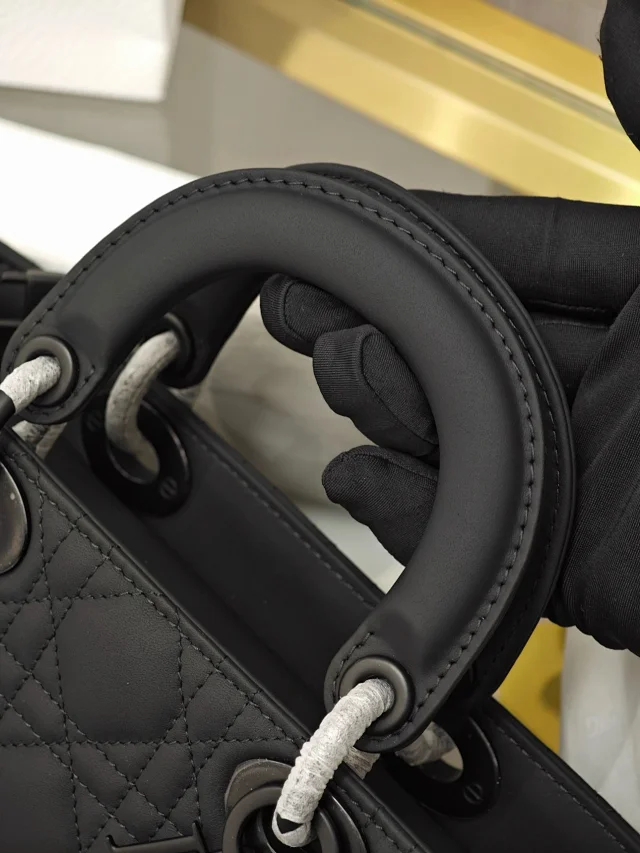 DIOR Small Lady D-Joy Bag Ultramatte Black Cannage Calfskin