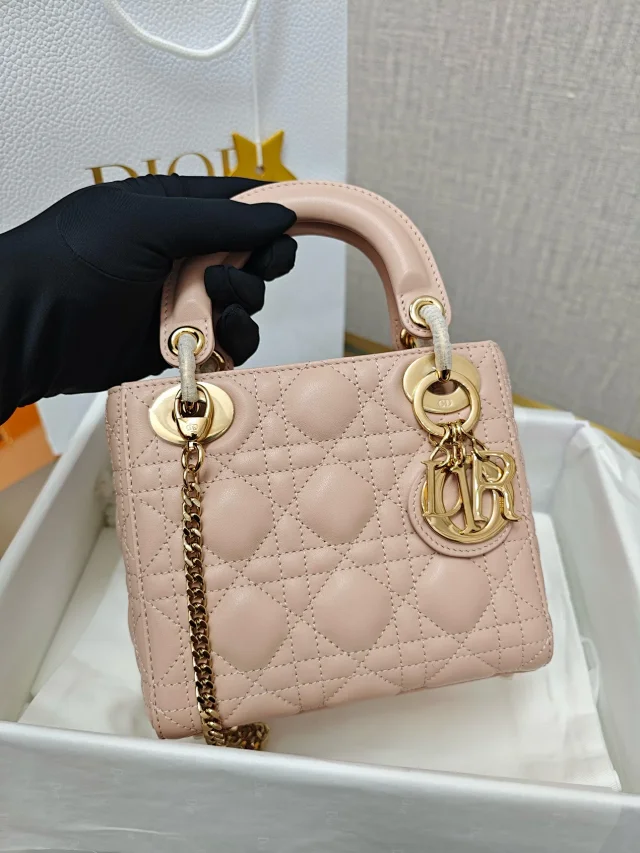 DIOR Mini Lady Dior Bag Cannage Lambskin