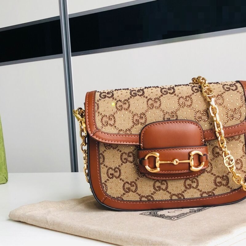 Gucci 1955 Horsebit Shoulder Bag-20.6*14.4*5.1CM