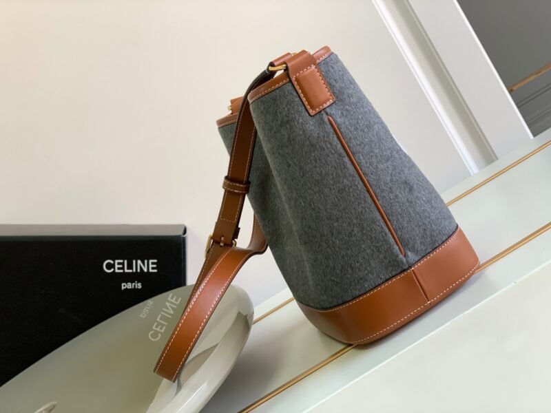 Celina Cuir Bucket-30×22×13CM