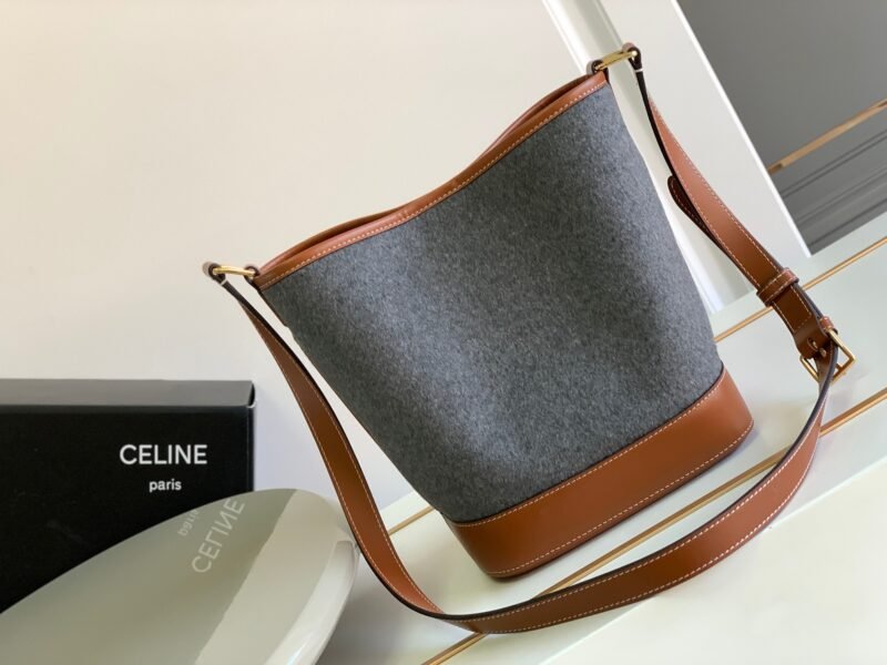 Celina Cuir Bucket-30×22×13CM