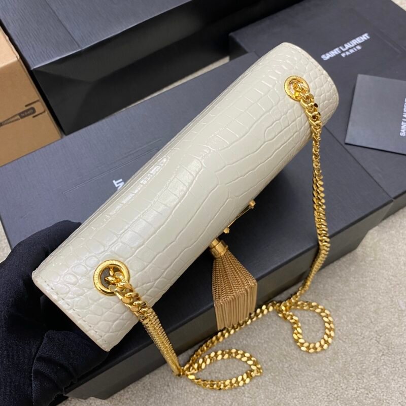 YSL Kate With Tassle In Crocodile-20×13.5×5.5cCM