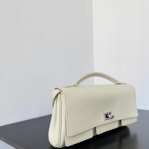 Balenciag Women’s Bel Air Small Clutch On Strap in Black-27*5*14CM