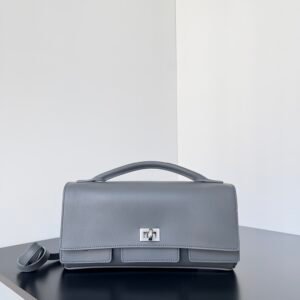 Balenciag Women’s Bel Air Small Clutch On Strap in Black-27*5*14CM