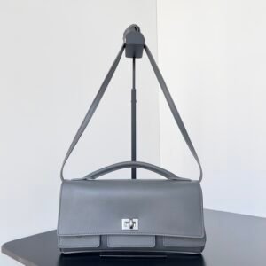 Balenciag Women’s Bel Air Small Clutch On Strap in Black-27*5*14CM