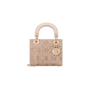 DIOR Lady Dior Cotton fabric with bead embroidery