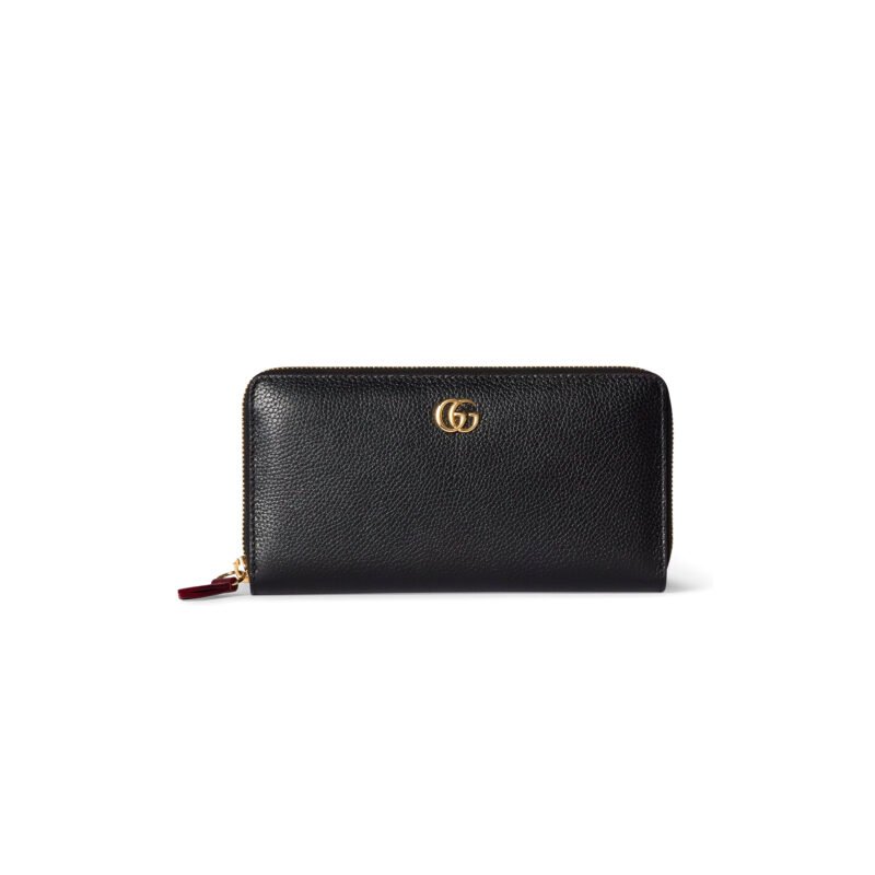 GUCCI BI-COLOR GG MARMONT ZIP AROUND WALLET 456117 (19*10.5*2cm)