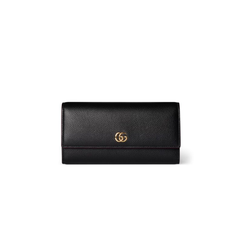 GUCCI BI-COLOR GG MARMONT CONTINENTAL WALLET 456116 (19*10*3.5cm)